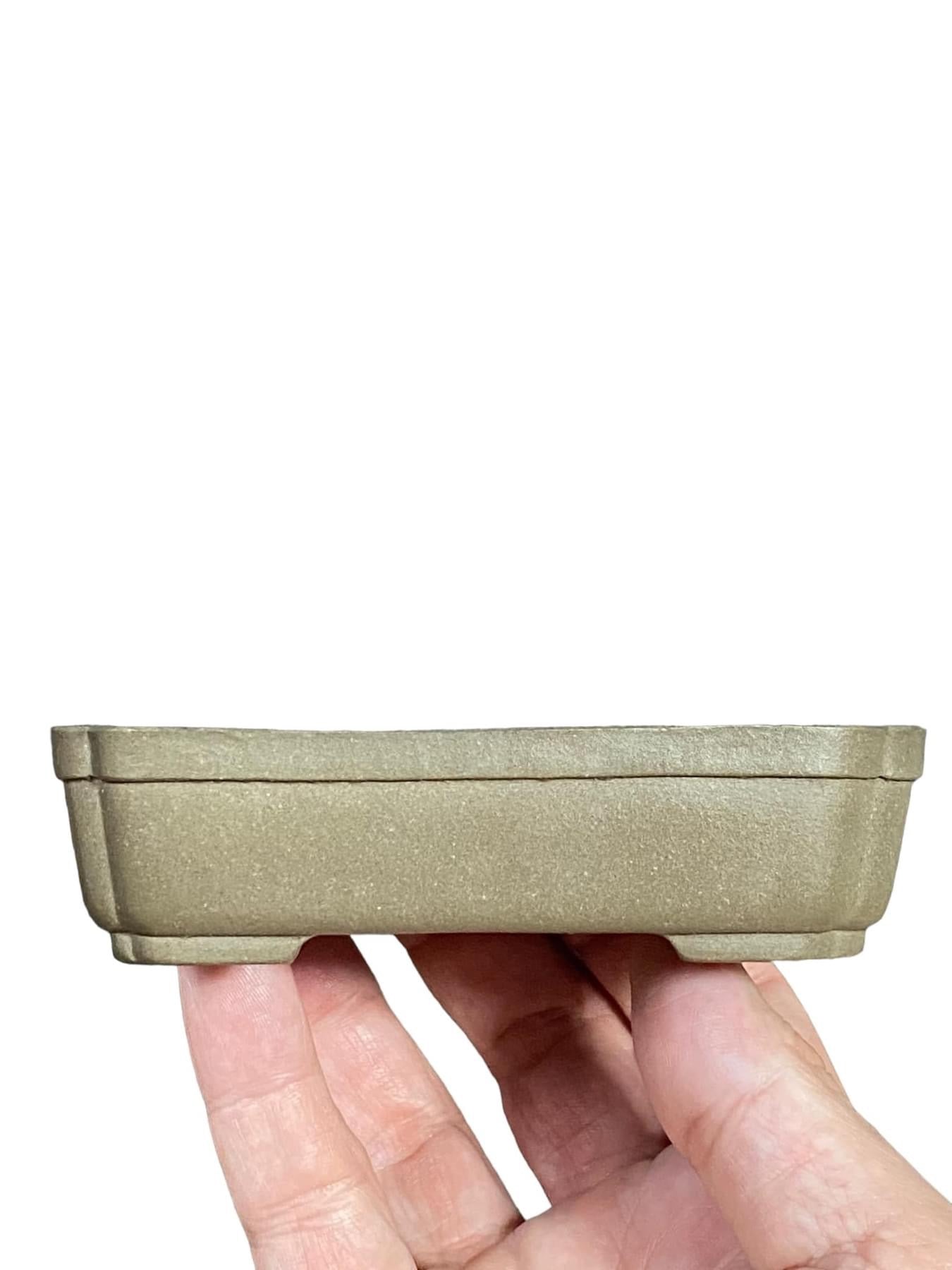 Hokidou - Fantastic Cut Corner Rectangle Bonsai Pot (4-1/2” wide)