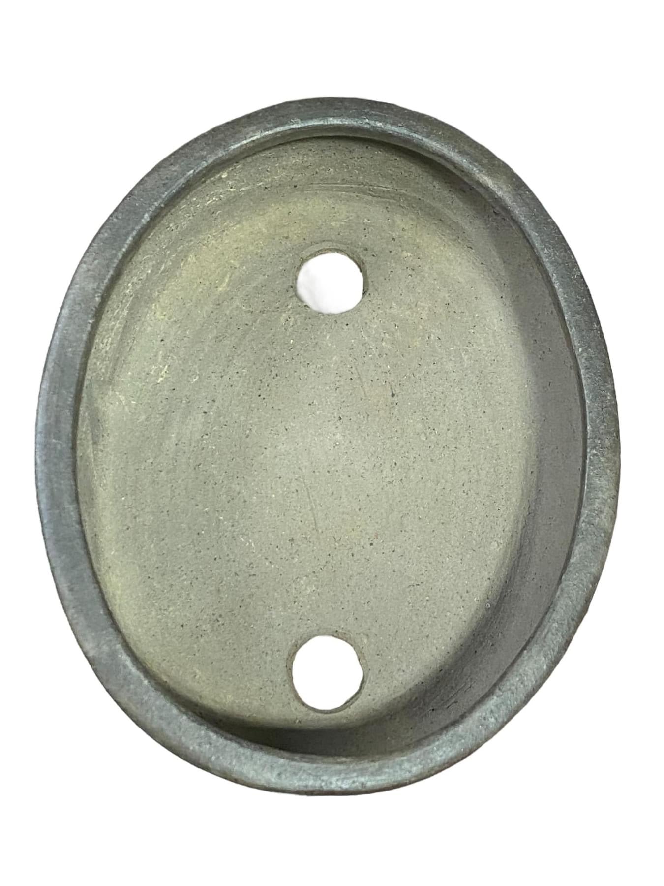 Syouzan Production - Stellar Value Oval Bonsai Pot with Patina (4-3/4” wide)
