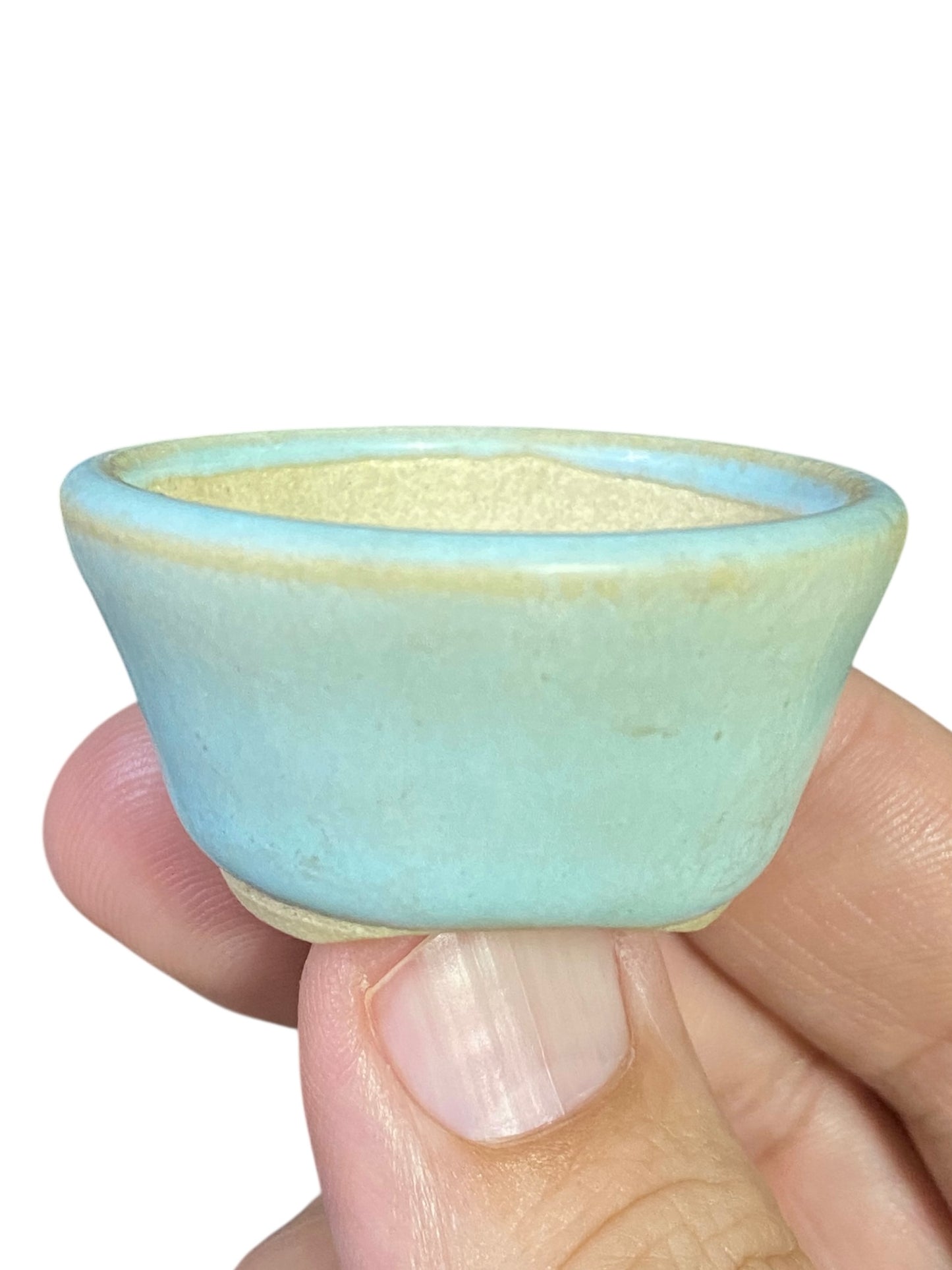 Jyakushi - Rare Glazed Mame Bonsai Pot (1-3/4" wide)