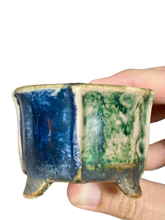 Heian Kosen - Rare and Old Glazed Bonsai Pot