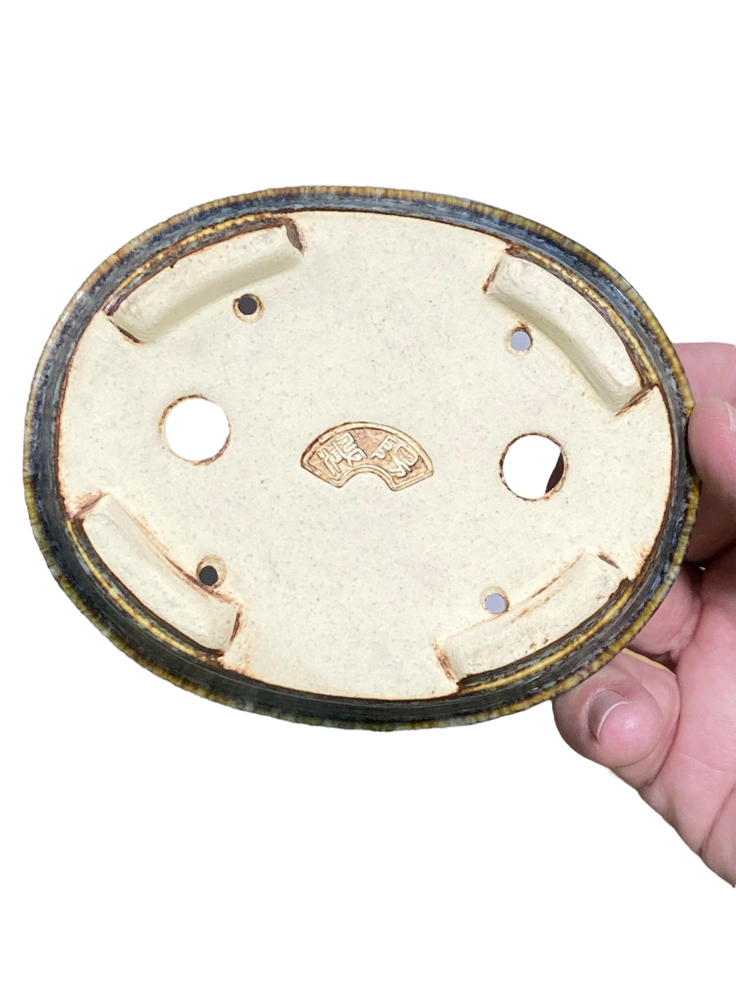 Koyo - Namako Glazed Shohin Oval Bonsai Pot