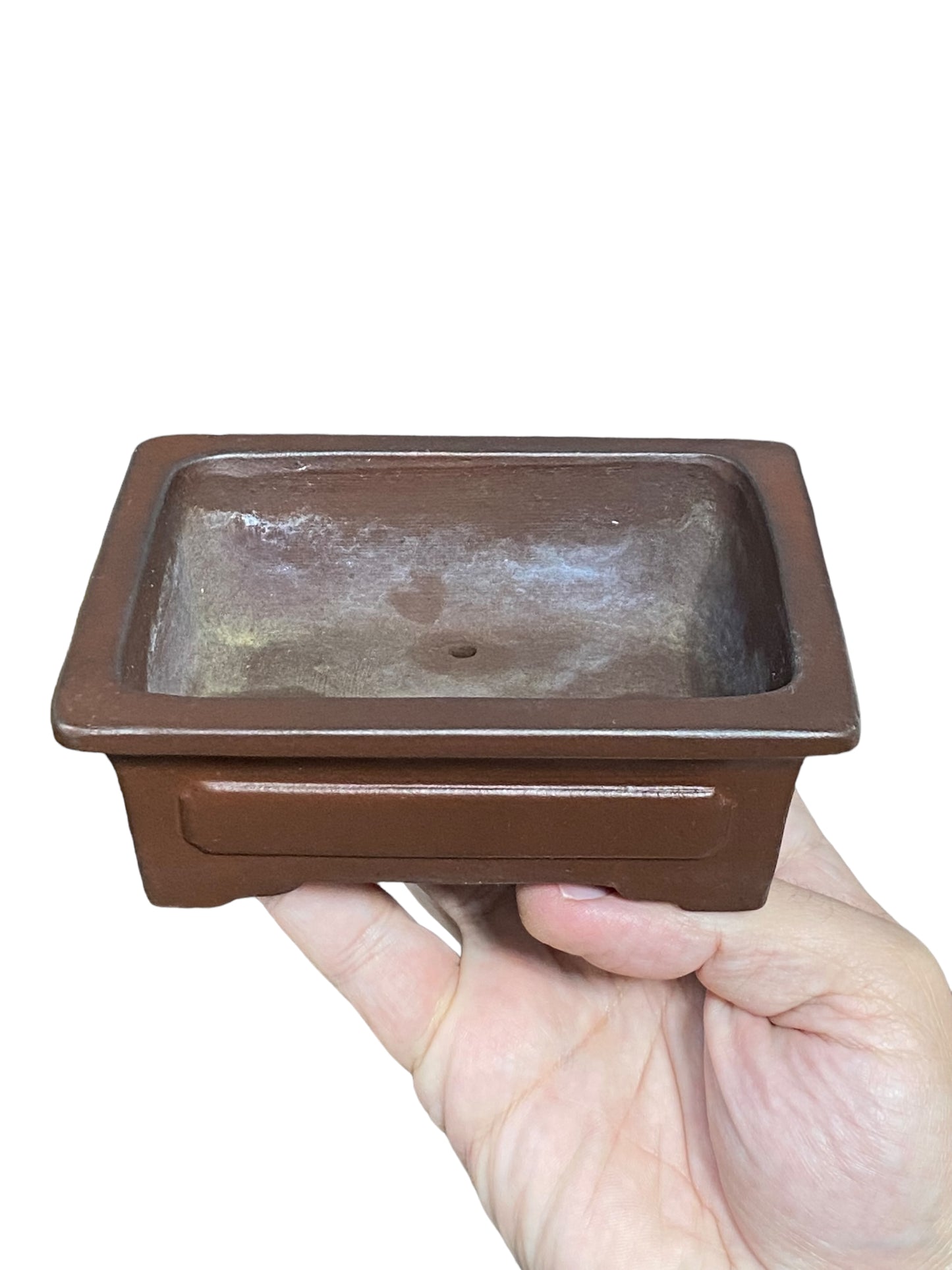 Yamaaki - Unglazed Window Rectangle Bonsai Pot