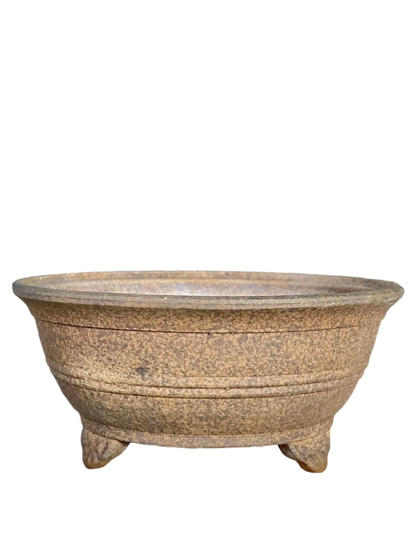 Koho - Double Banded Footed Bonsai Pot (3-3/8” wide)