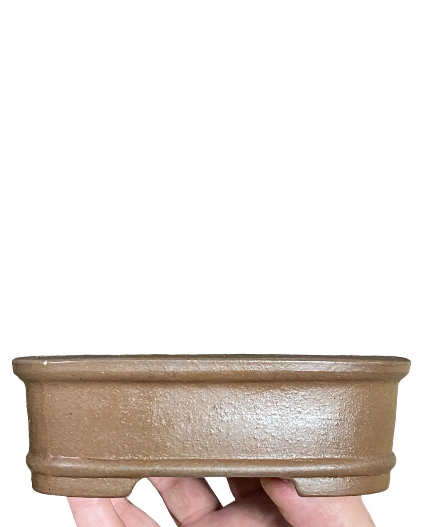 Zenigo - Fantastic Classic Banded Rectangle Bonsai Pot (7-3/8” wide)