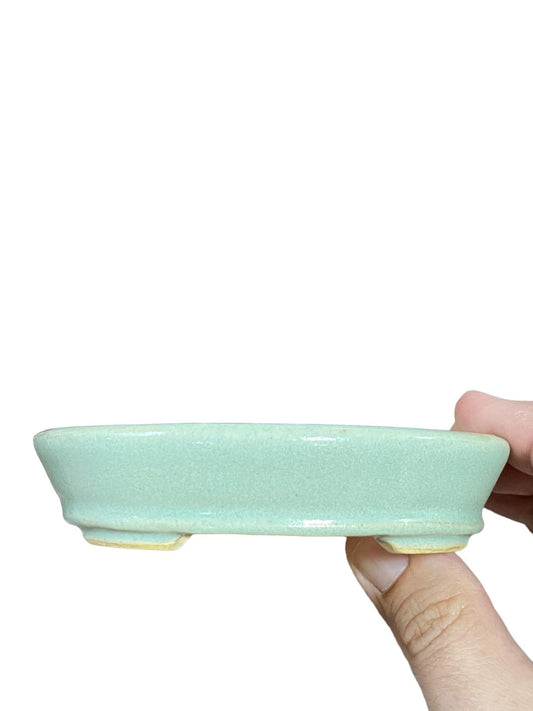 Dokou - Teal Glazed Bonsai or Accent Pot (4-1/2” wide)