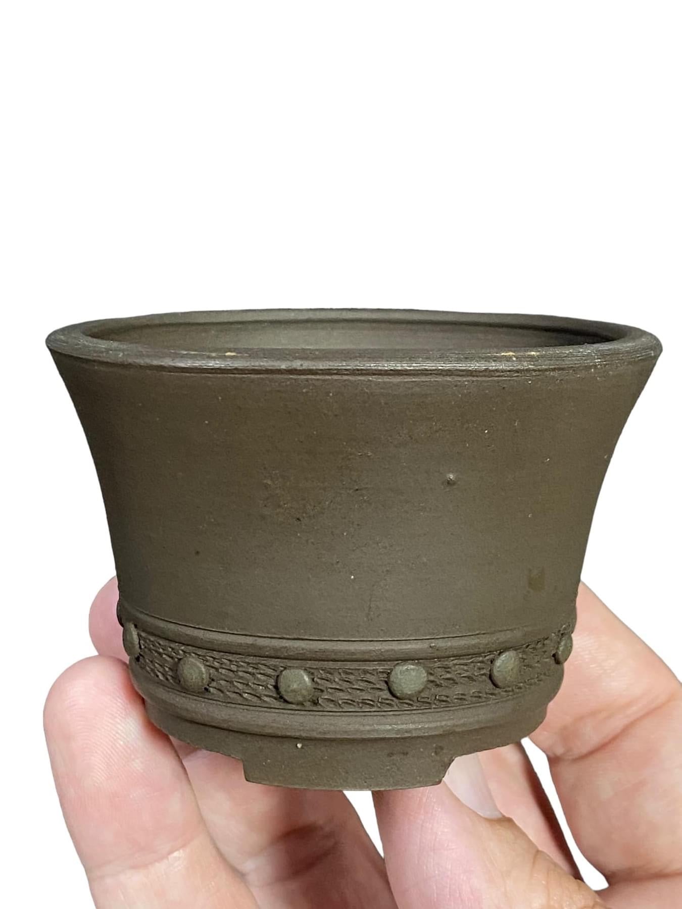 Deiju - Rare Riveted Bowl Style Bonsai Pot (3” wide)