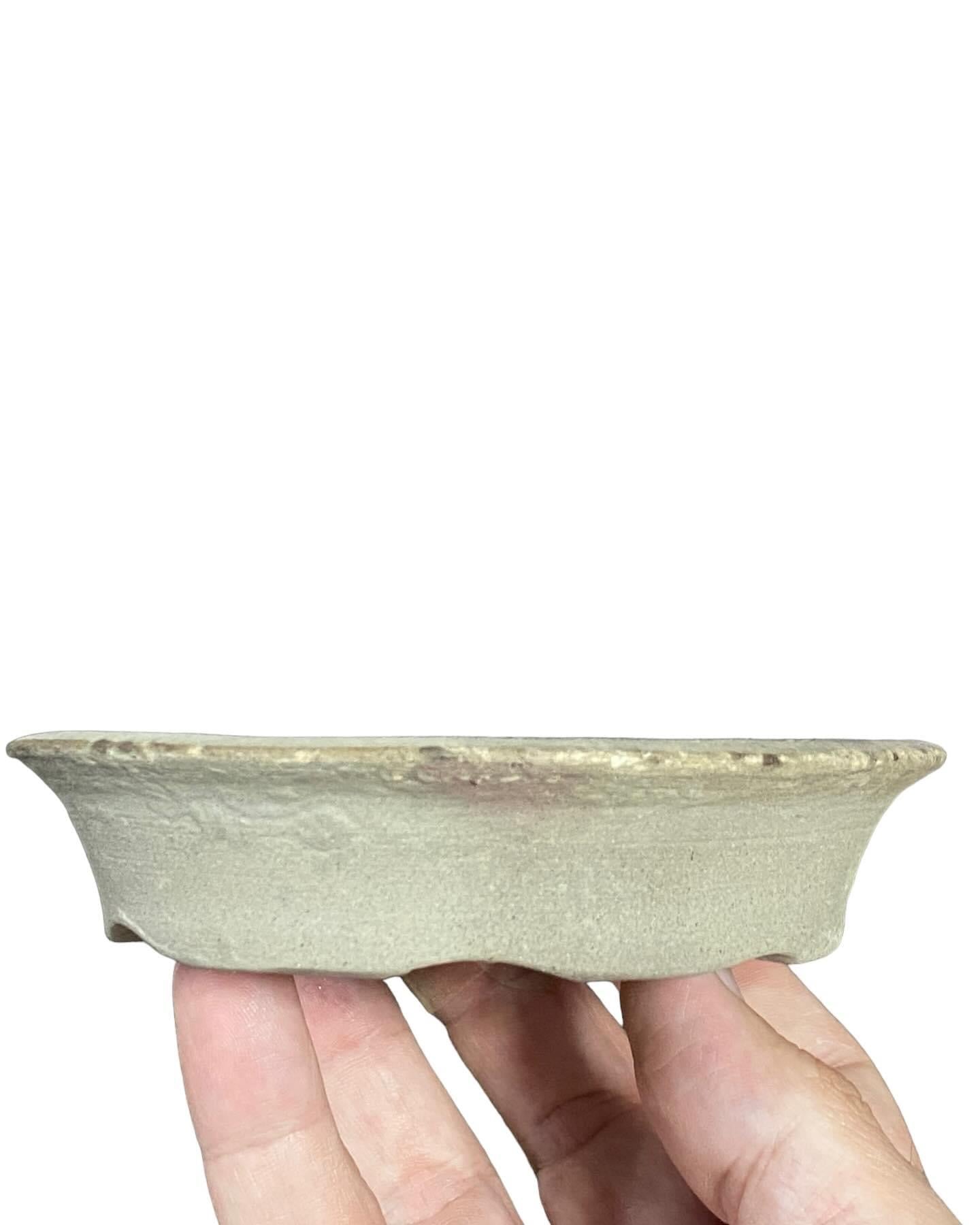 Tankyo - Unglazed Shallow Round Bonsai Pot (4-11/16” wide)