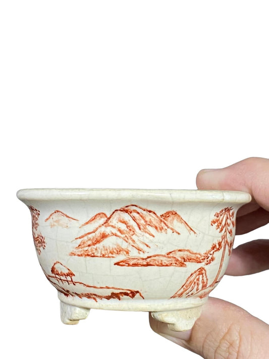 Ikegami - Painted Bonsai Pot