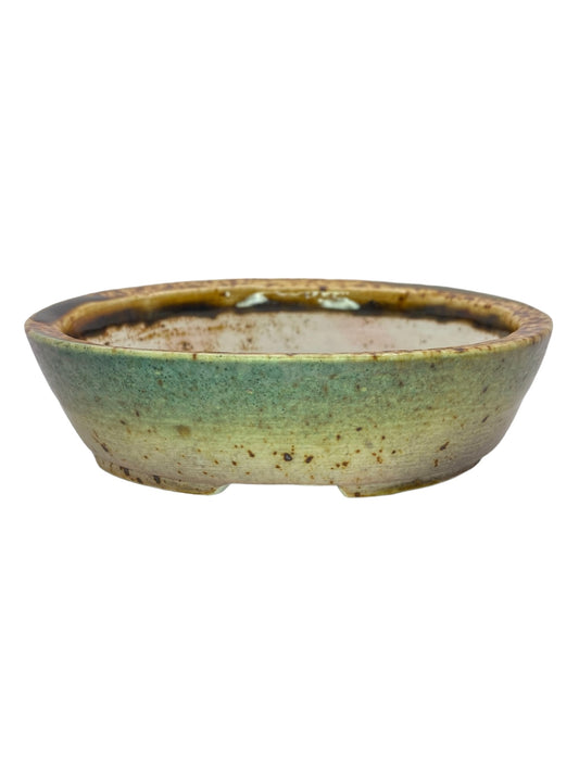 Shoseki - Multicolor Glazed Bonsai or Accent Pot