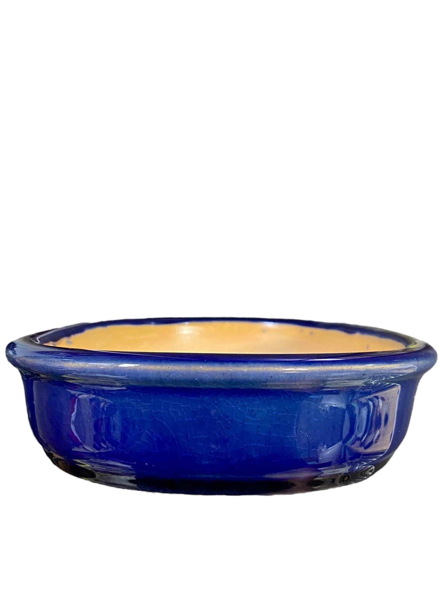 LoveBonsai Glazed Blue Oval Bonsai Pot (8-1/2” wide)