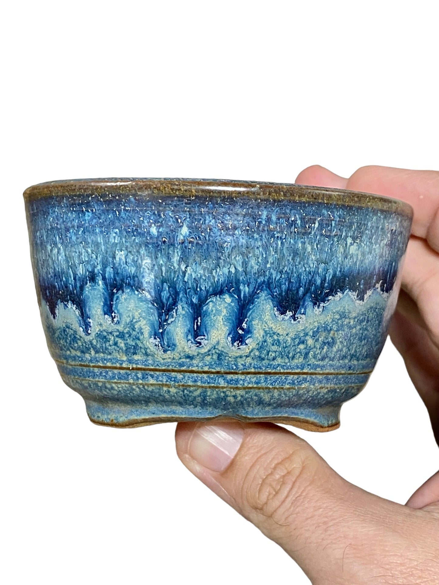 Isso - Stellar Glazed Bowl Bonsai Pot