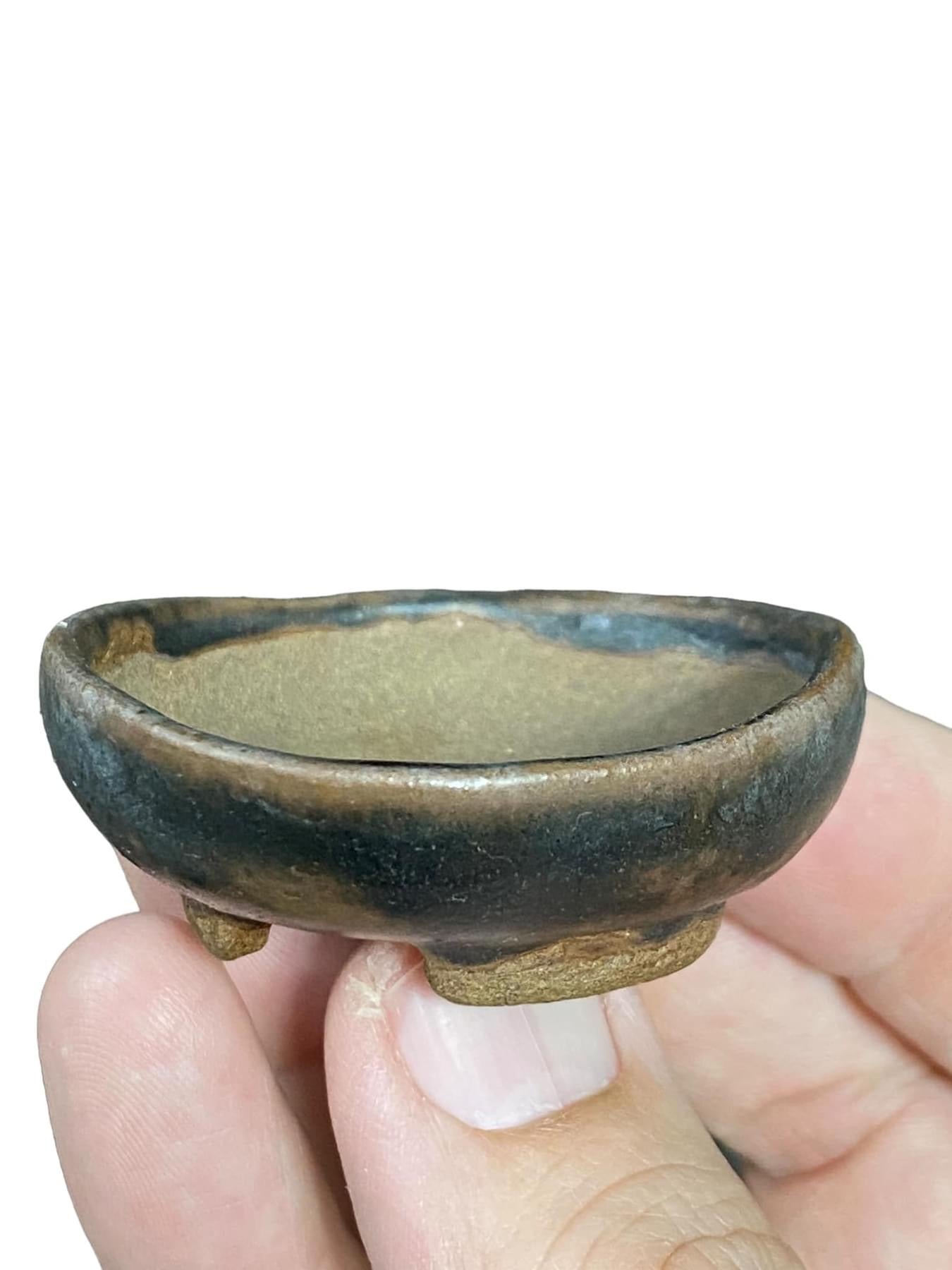 Japanese - High Quality Glazed Mame Pot from Japan (2-3/16" wide)