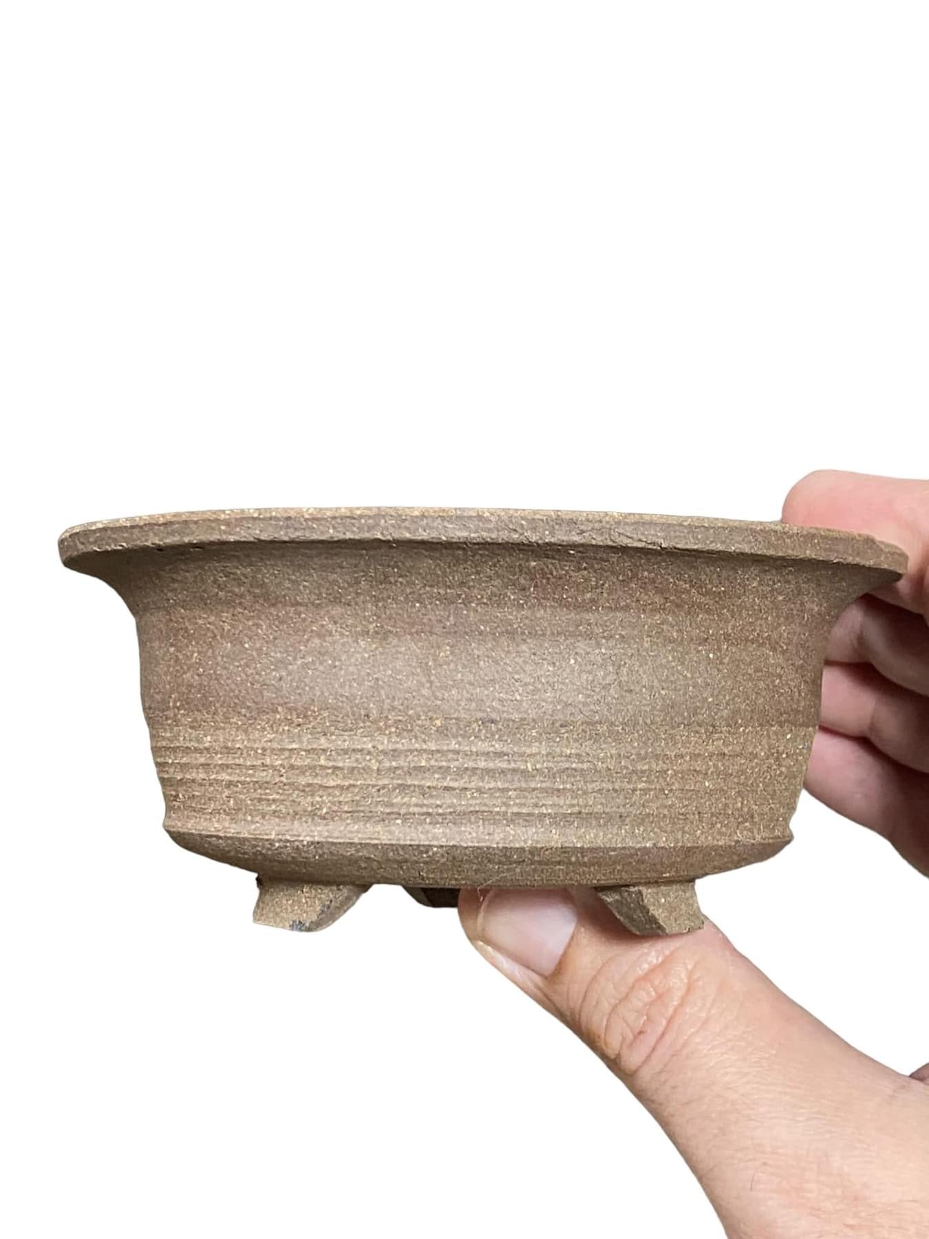 Japanese - Round Unglazed Bonsai Pot (4-7/16" wide)