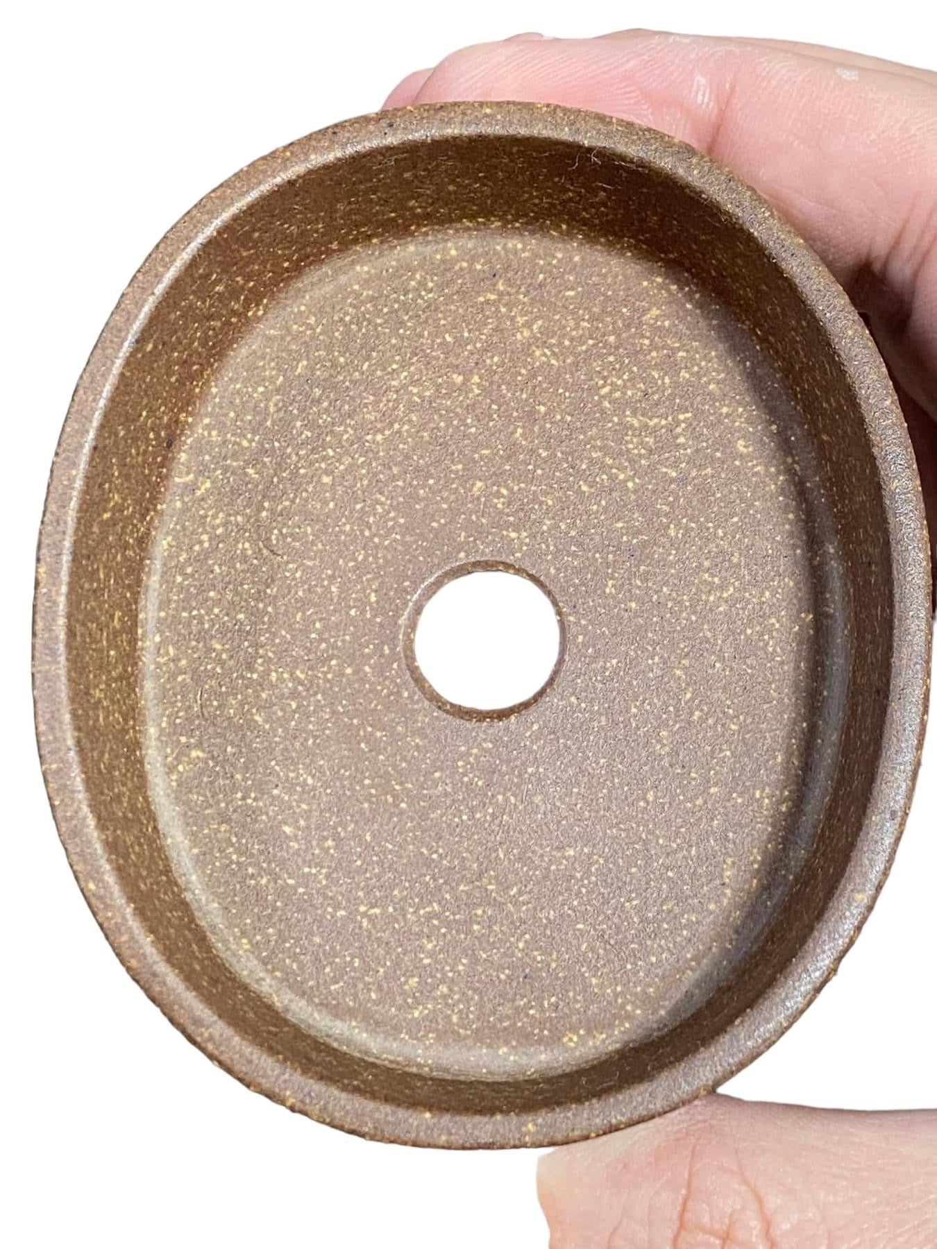 Mituyama - Unglazed Oval Bonsai Pot (3-1/2” wide)