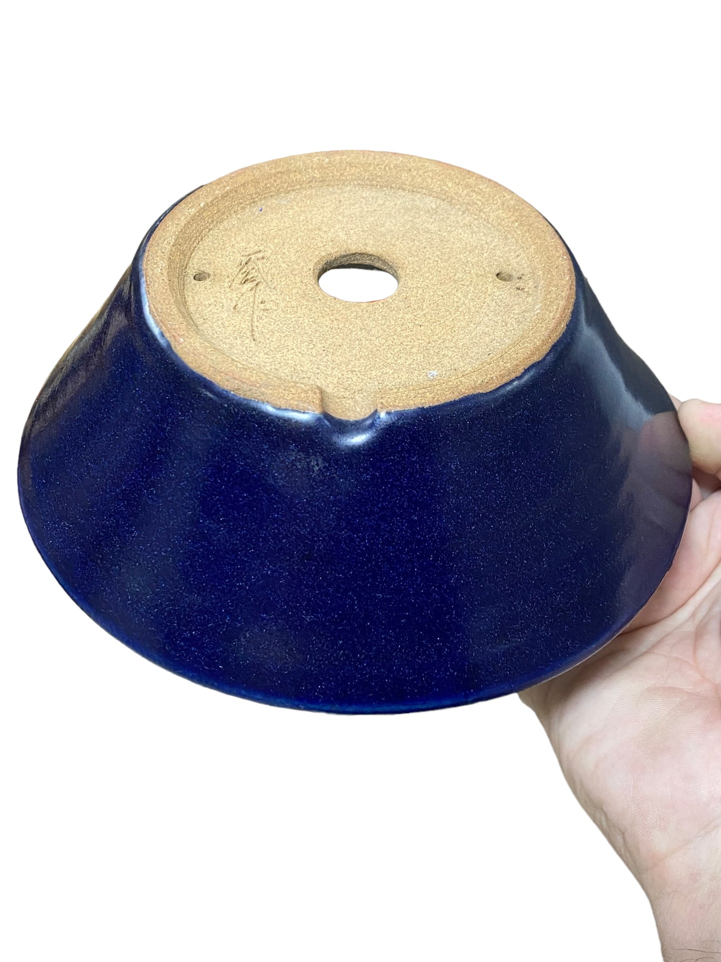 Isso - Ruri Blue Glazed Bowl Bonsai or Accent Pot