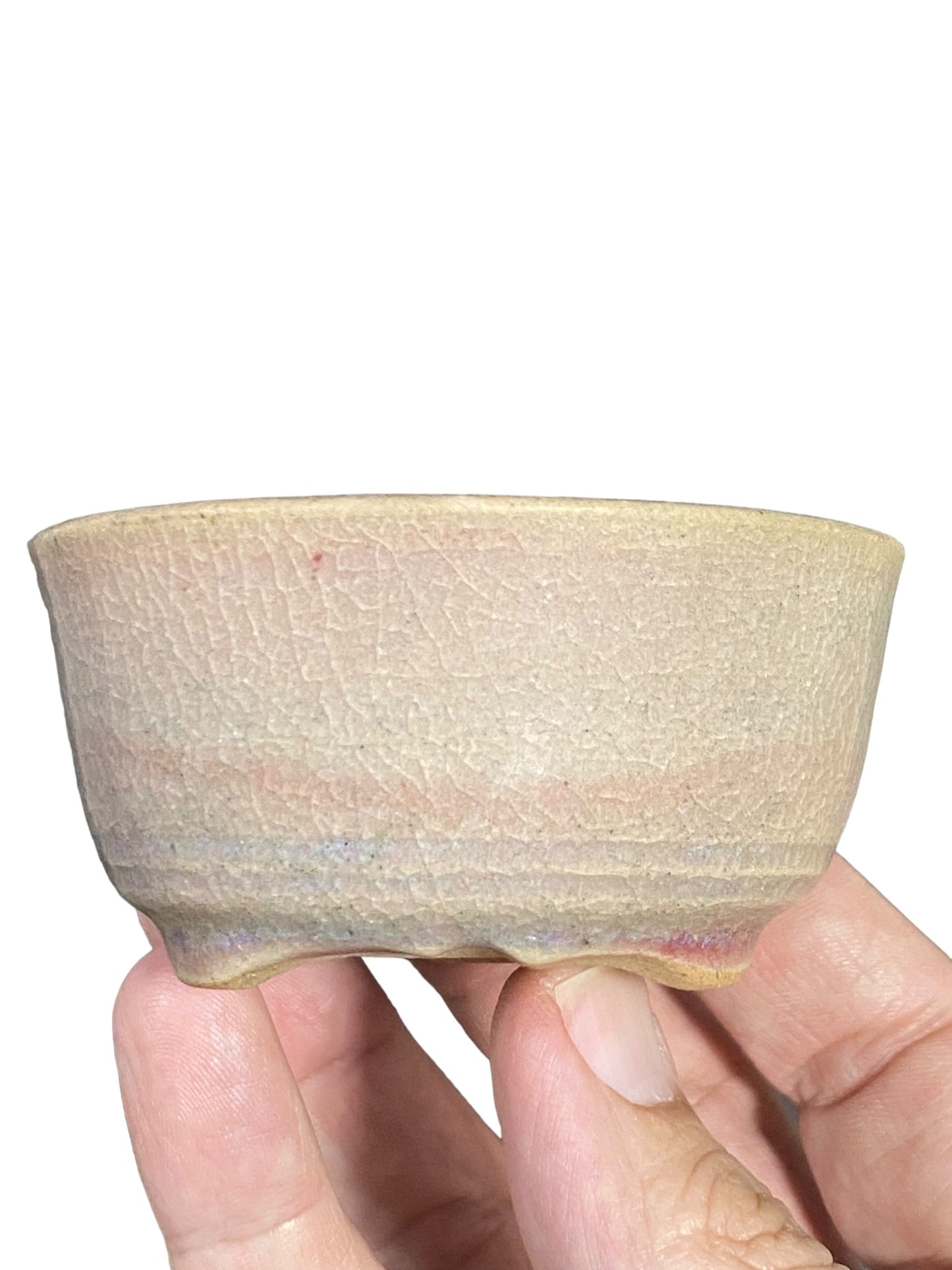 Isso - Light Pastel Glazed Bowl Bonsai Pot (3-1/8” wide)