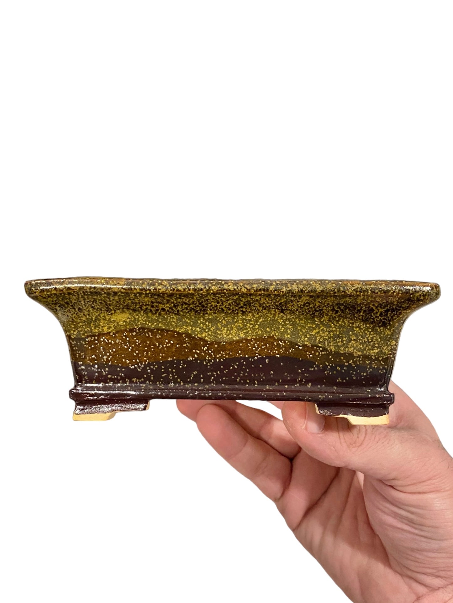Fukuda Keiun - Triple Layered Rectangle Bonsai Pot