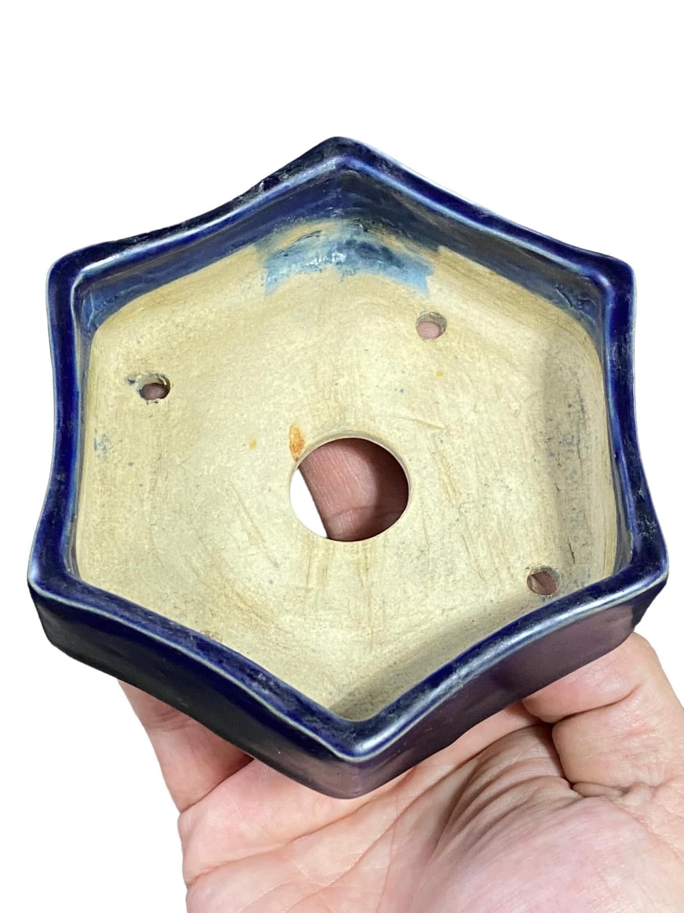 Koho - Handmade Hexagon Bonsai Pot (4-1/2” wide)